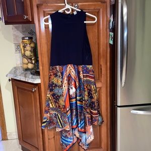 Cute high low dress with pattern